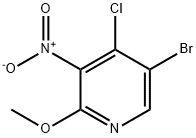 5-溴-4-氯-2-甲氧基-3-硝基吡啶 结构式