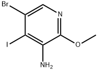 5-溴-4-碘-2-甲氧基吡啶-3-胺 结构式