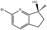 (S)-2-溴-7-甲基-6,7-二氢-5H-环戊[B]吡啶-7-醇 结构式
