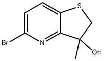 5-溴-3-甲基-2,3-二氢噻吩并[3,2-B]吡啶-3-醇 结构式