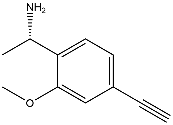 (S)-1-(4-乙炔基-2-甲氧基苯基)乙-1-胺 结构式