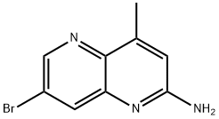 7-溴-4-甲基-1,5-萘啶-2-胺 结构式