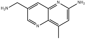 7-(氨甲基)-4-甲基-1,5-萘啶-2-胺 结构式