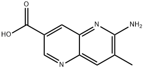 6-氨基-7-甲基-1,5-萘啶-3-羧酸 结构式