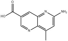 6-氨基-8-甲基-1,5-萘啶-3-羧酸 结构式
