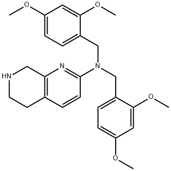 N,N-双(2,4-二甲氧基苄基)-5,6,7,8-四氢-1,7-萘啶-2-胺 结构式