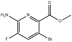 6-氨基-3-溴-5-氟吡啶甲酸甲酯 结构式