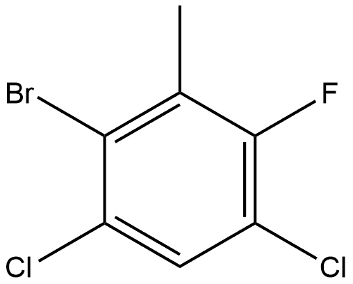 2-Bromo-1,5-dichloro-4-fluoro-3-methylbenzene 结构式