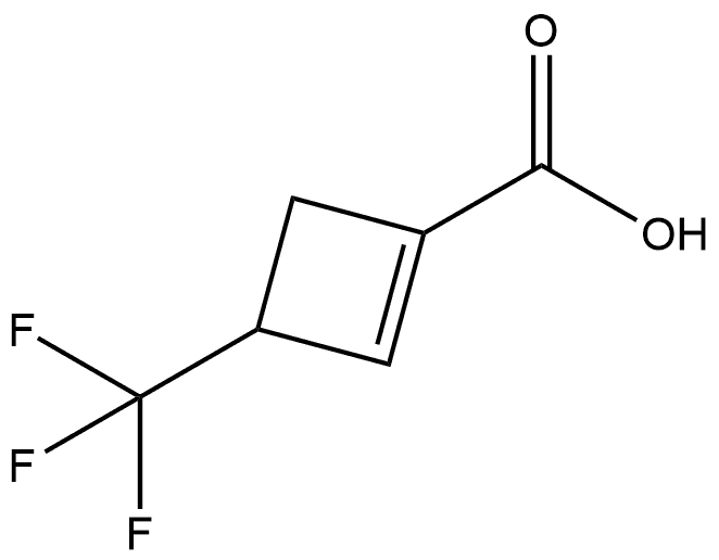 3-(trifluoromethyl)cyclobutene-1-carboxylic acid 结构式
