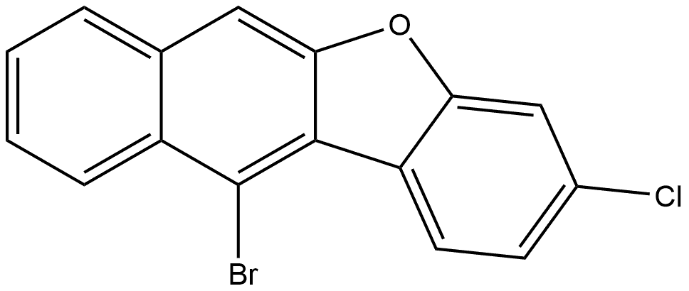 11-溴-3-氯苯并[B]萘并[2,3-D]呋喃 结构式