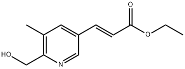 (E)-3-(6-(羟甲基)-5-甲基吡啶-3-基)丙烯酸乙酯 结构式