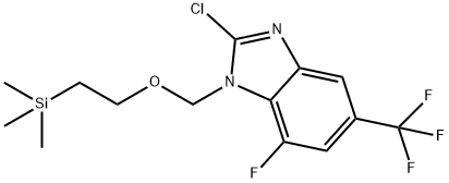 2-氯-7-氟-5-(三氟甲基)-1-((2-(三甲硅基)乙氧基)甲基)-1H-苯并[D]咪唑 结构式