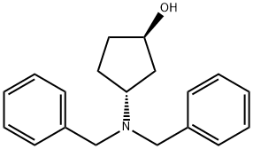 (1R,3R)-3-(二苄基氨基)环戊烷-1-醇 结构式