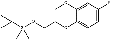 4-溴-1-[2-[(1,1-二甲基乙基)二甲基甲硅烷基]氧基]乙氧基]-2-甲氧基苯 结构式