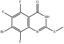 7-溴-5,6,8-三氟-2-(甲硫基)喹唑啉-4(3H)-酮 结构式