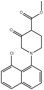 METHYL 1-(8-CHLORONAPHTHALEN-1-YL)-3-OXOPIPERIDINE-4-CARBOXYLATE 结构式