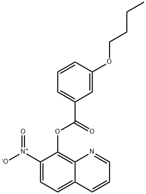 7-Nitro-8-quinolyl=m-butoxybenzoate 结构式