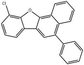 10-氯-5-苯基萘并[1,2-B]苯并呋喃 结构式