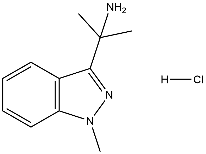 2-(1-甲基-1H-吲唑-3-基)丙-2-胺盐酸盐 结构式