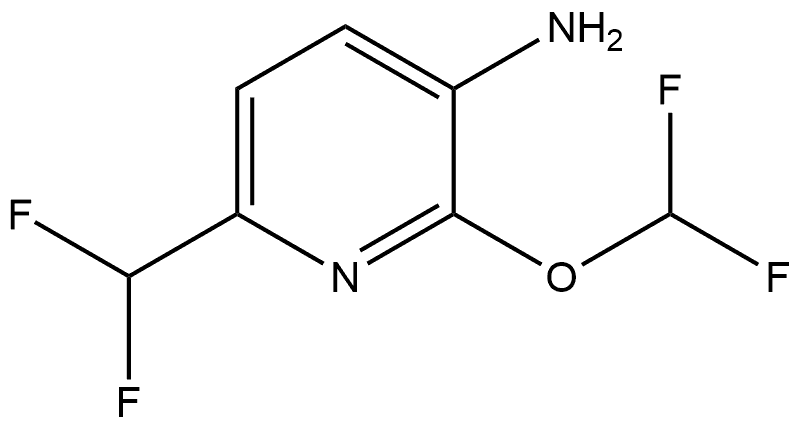 2-(二氟甲氧基)-6-(二氟甲基)吡啶-3-胺 结构式