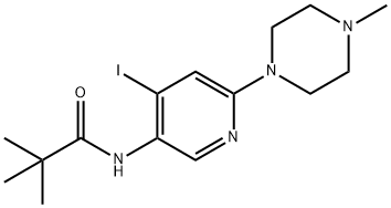 N-[4-iodo-6-(4-methyl-piperazin-1-yl)-pyridin-3-yl]-2,2-dimethyl-propionamide 结构式
