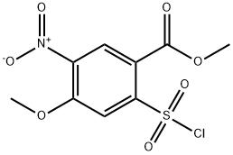 2-(氯磺酰基)-4-甲氧基-5-硝基苯甲酸甲酯 结构式