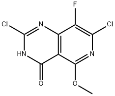 吡啶并[4,3-D]嘧啶-4(3H)-酮,2,7-二氯-8-氟-5-甲氧基 结构式