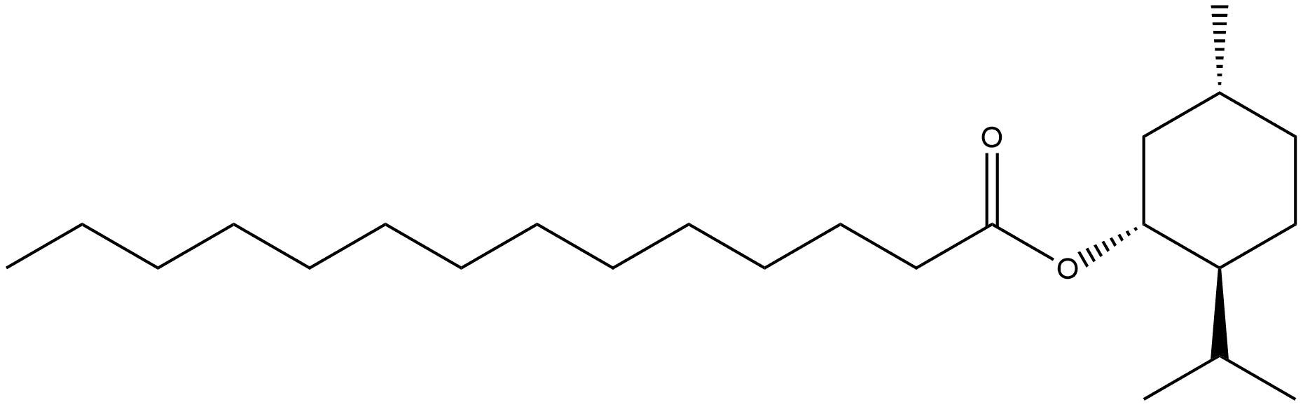 REL-(1R,2S,5R)-2-异丙基-5-甲基环己基十四酸酯 结构式