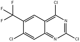 2,4,7-三氯-6-(三氟甲基)喹唑啉 结构式