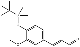 2-Propenal, 3-[4-[[(1,1-dimethylethyl)dimethylsilyl]oxy]-3-methoxyphenyl]-, (2E)- 结构式