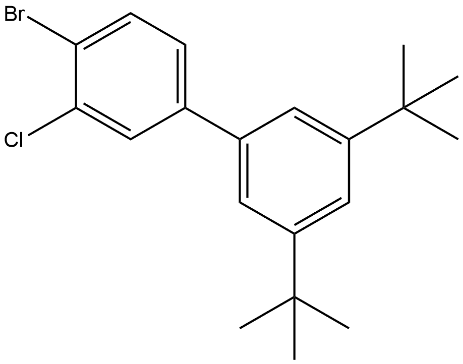 1,1′-Biphenyl, 4-bromo-3-chloro-3′,5′-bis(1,1-dimethylethyl)- 结构式
