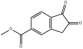 1H-茚-5-羧酸,2,3-二氢-1,2-二氧代-甲酯 结构式