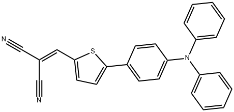 2-((5-(4-(二苯基氨基)苯基)噻吩-2-基)亚甲基)丙二腈 结构式