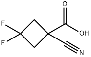 1-氰基-3,3-二氟环丁烷-1-羧酸 结构式