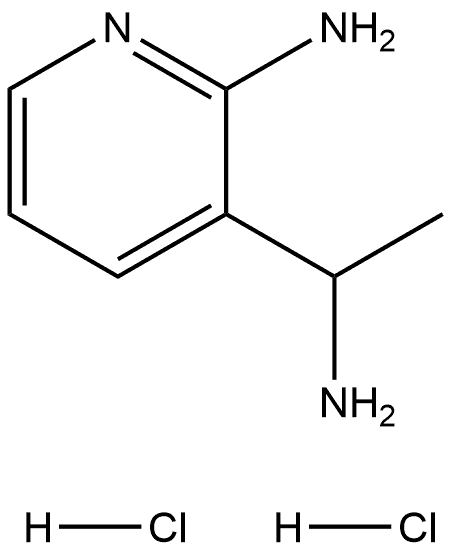 3-Pyridinemethanamine, 2-amino-α-methyl-, hydrochloride (1:2) 结构式