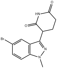 2,6-Piperidinedione, 3-(5-bromo-1-methyl-1H-indazol-3-yl)- 结构式