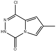 1-氯-7-甲基吡咯并[1,2-D][1,2,4]三嗪-4(3H)-酮 结构式