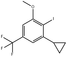 1-环丙基-2-碘-3-甲氧基-5-(三氟甲基)苯 结构式