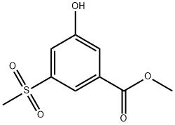 3-羟基-5-(甲磺酰基)-苯甲酸甲酯 结构式