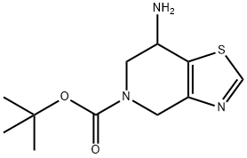 7-氨基-6,7-二氢噻唑并[4,5-C]吡啶-5(4H)-羧酸叔丁酯 结构式