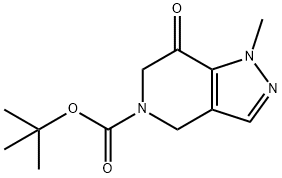 1-甲基-7-氧代-1,4,6,7-四氢-5H-吡唑并[4,3-C]吡啶-5-羧酸叔丁酯 结构式