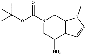 4-氨基-1-甲基-1,4,5,7-四氢-6H-吡唑并[3,4-C]吡啶-6-羧酸叔丁酯 结构式