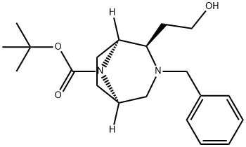 3,8-Diazabicyclo[3.2.1]octane-8-carboxylic acid, 2-(2-hydroxyethyl)-3-(phenylmethyl)-, 1,1-dimethylethyl ester, (1S,2R,5R)- 结构式