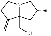 1H-吡咯里嗪-7A(5H)-甲醇,6-氟四氢-1-亚甲基-,(6R) 结构式
