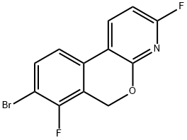 8-溴-3,7-二氟-6H-异苯并[3,4-B]吡啶 结构式