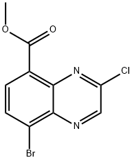 8-溴-3-氯喹喔啉-5-羧酸甲酯 结构式