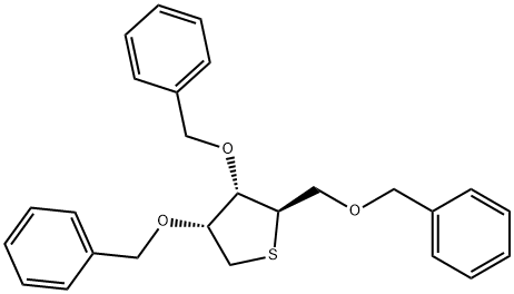 D-Ribitol, 1,4-dideoxy-1,4-epithio-2,3,5-tris-O-(phenylmethyl)- 结构式