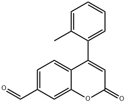 2-氧代-4-(邻甲苯基)-2H-色烯-7-甲醛 结构式