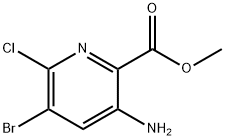 3-氨基-5-溴-6-氯吡啶甲酸甲酯 结构式