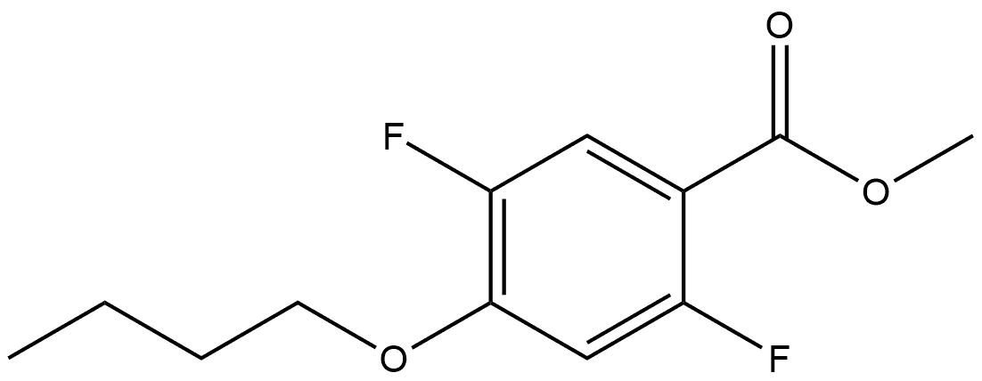 Methyl 4-butoxy-2,5-difluorobenzoate 结构式